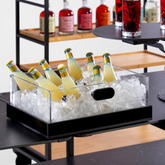 Rosseto Ice Cooler and Tray Set Clear and Black Acrylic